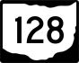 State Route 128 marker