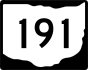 State Route 191 marker
