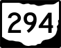 State Route 294 marker
