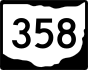 State Route 358 marker