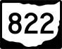 State Route 822 marker