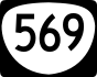 Oregon Route 569 marker