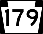 PA Route 179 marker
