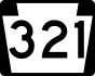 PA Route 321 marker