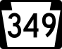 PA Route 349 marker