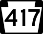 PA Route 417 marker