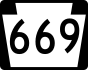 PA Route 669 marker