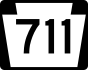 PA Route 711 marker