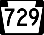 PA Route 729 marker