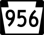 PA Route 956 marker