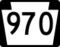 PA Route 970 marker
