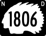 North Dakota Highway 1806 marker