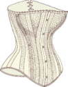front of corset by busk