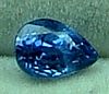 A 0.43 carat pear-shaped cornflower blue Yogo sapphire