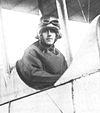 Henry Petre in a biplane