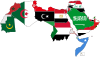 A map of the Arab World with flags.svg