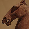 Close-up of a Han Dynasty ceramic horse
