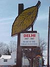 Delhi's giant tobacco leaf is showing off Delhi's heritage to all people who drive by it.