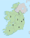 Island of Ireland location RoI regions.svg