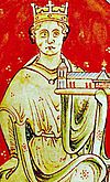 John Lackland, an illustration from a 12th century codex