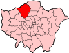 Location of the London Borough of Barnet in Greater London