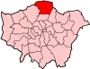 Location of the London Borough of Enfield in Greater London