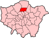 Location of the London Borough of Haringey in Greater London