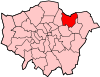 Location of the London Borough of Redbridge in Greater London