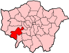 Location of the London Borough of Richmond upon Thames in Greater London