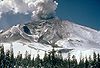 Mount St Helens erupting.