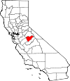 State map highlighting Mariposa County