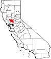 State map highlighting Yolo County