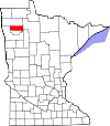 State map highlighting Pennington County