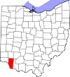 State map highlighting Clermont County