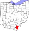 State map highlighting Gallia County