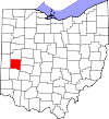 State map highlighting Miami County