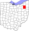 State map highlighting Portage County