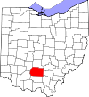State map highlighting Ross County