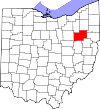State map highlighting Stark County