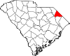 State map highlighting Dillon County