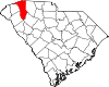 State map highlighting Greenville County