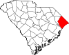 State map highlighting Horry County