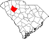 State map highlighting Laurens County