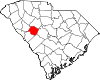 State map highlighting Saluda County