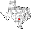 State map highlighting Bexar County