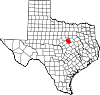 State map highlighting Bosque County