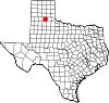 State map highlighting Briscoe County