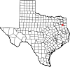 State map highlighting Gregg County