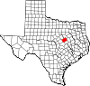 State map highlighting McLennan County