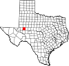 State map highlighting Midland County